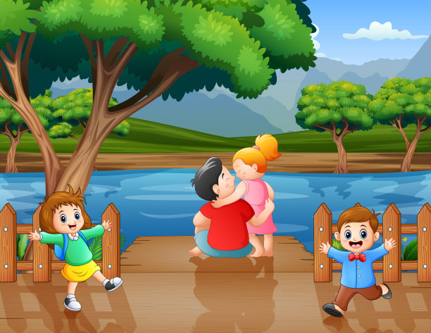 许多人在河边享受图片下载