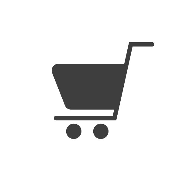 白色背景上的购物篮图标。图片下载