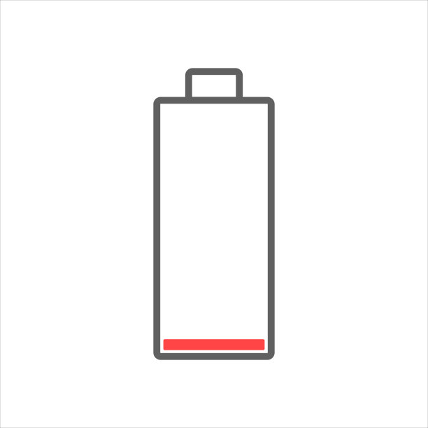 白色背景上的矢量电池图标图片下载