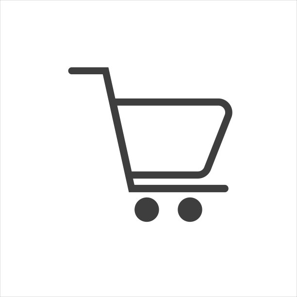 白色背景上的购物篮图标。图片下载