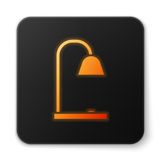 橙色霓虹灯图标隔离图片下载