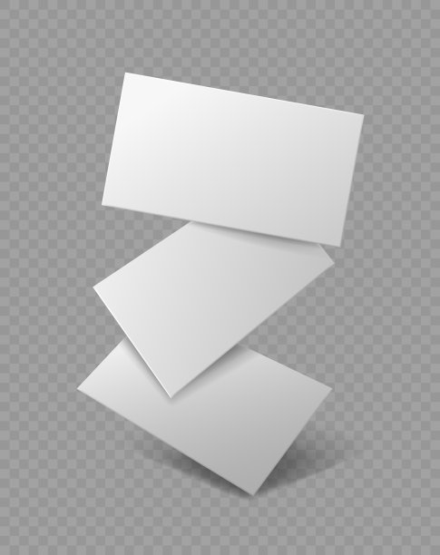 空白的名片。跌落逼真的品牌卡片，广告展示。空矩形纸，营销矢量模板图片下载