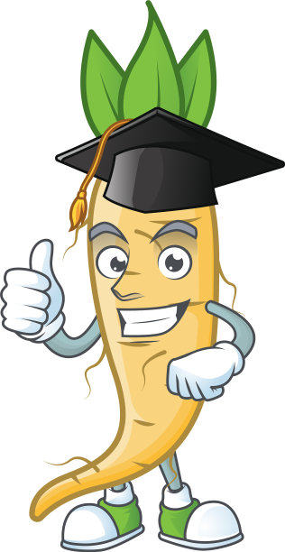 快乐salsify戴着黑色的毕业帽图片下载