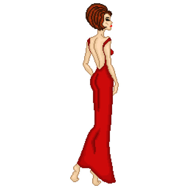 优雅的女士在像素化图片下载