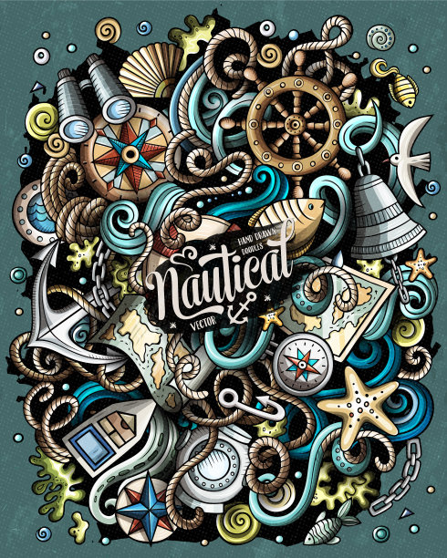 航海手绘涂鸦有趣图片下载