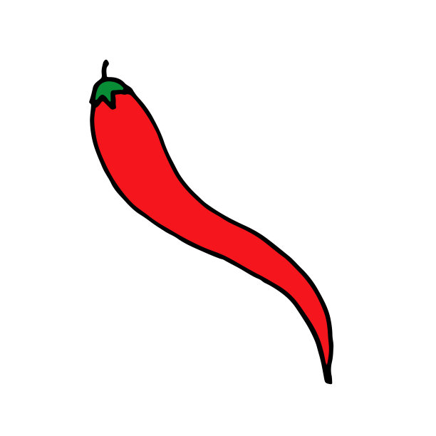 辣椒矢量图标在卡通风格孤立对象蔬菜有机图片下载