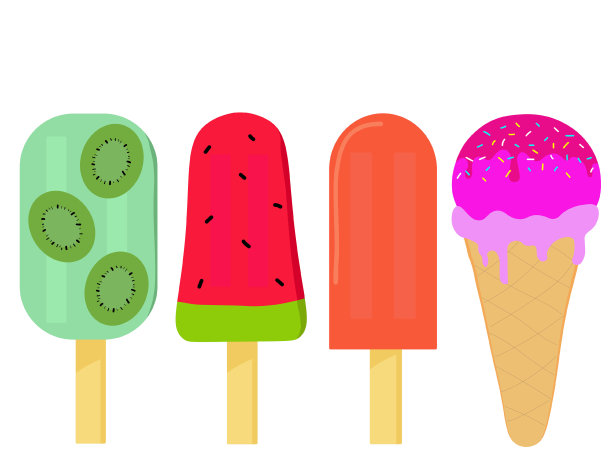 夏日冰淇淋，混合冰淇淋图片下载
