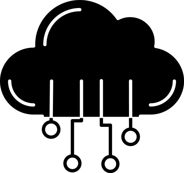 云计算字形图标图片下载