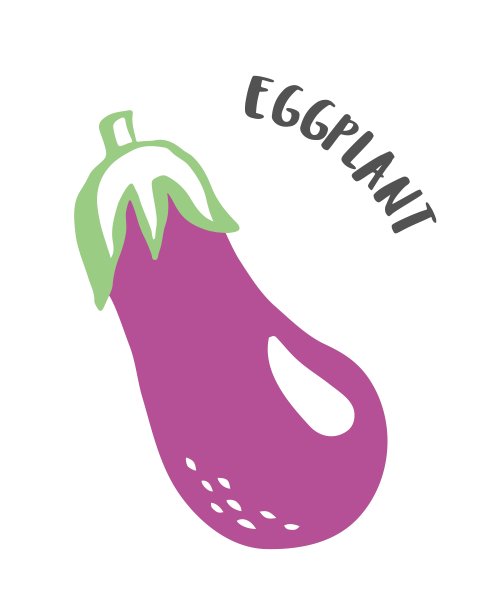 用毛笔手绘的茄子图片下载