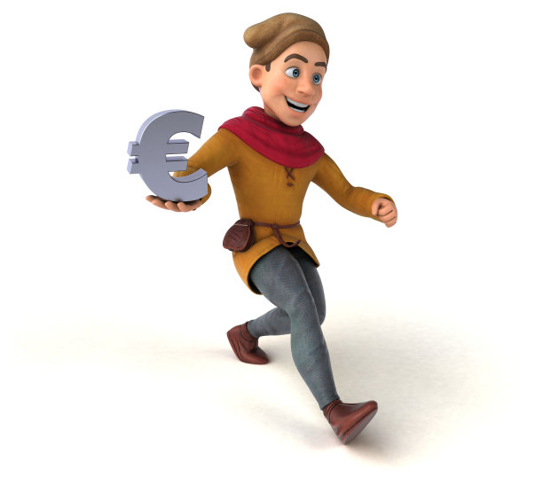 中世纪历史人物的3D插图图片下载