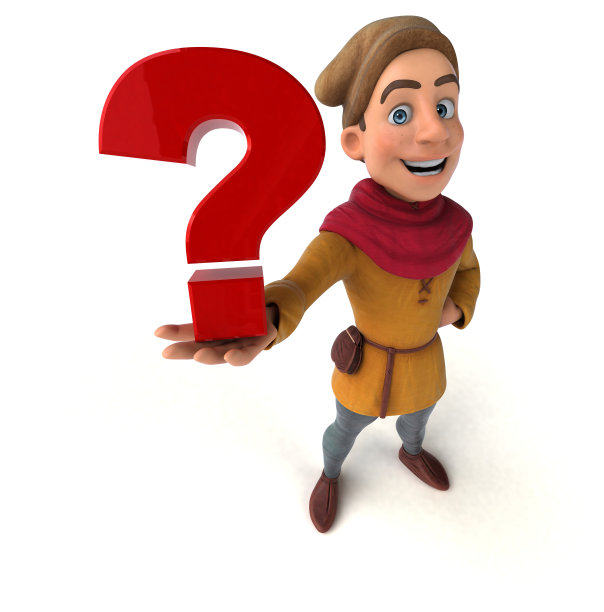 中世纪历史人物的3D插图图片下载