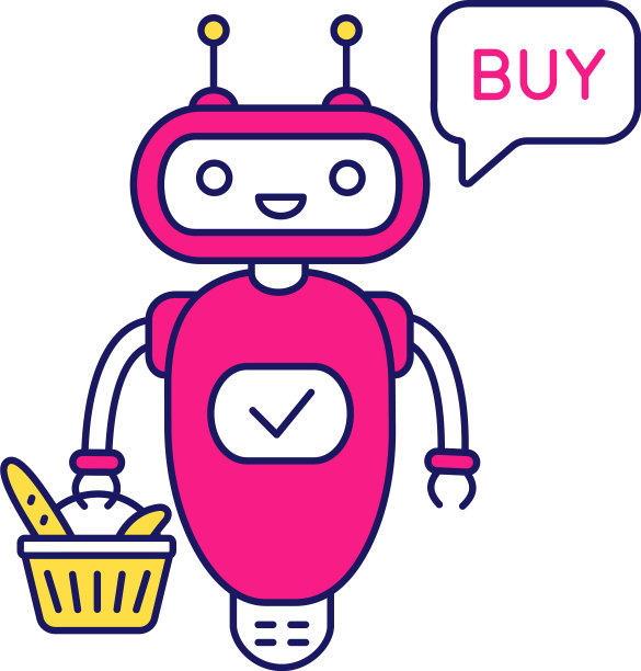 在线客服聊天机器人彩色图标图片下载