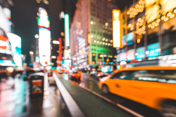 纽约曼哈顿的时代广场夜景图片下载