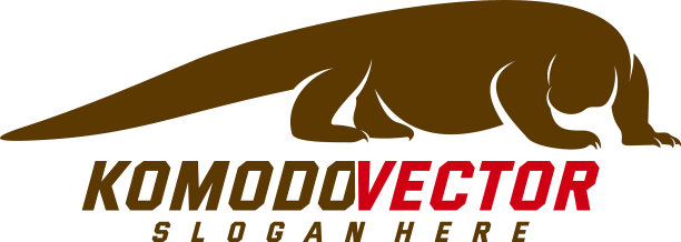 科莫多龙标志设计模板图形动物图片下载