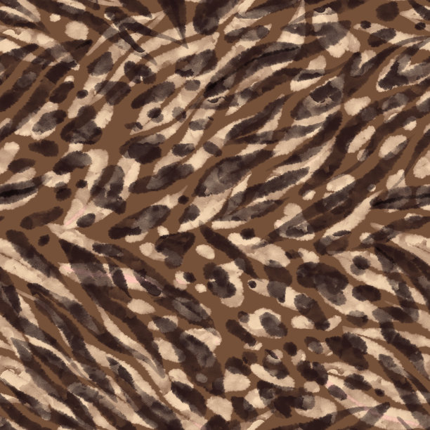 由抽象的有机元素和形状构成的几何无缝图案。动物皮虎豹皮印花纹理背景。图片下载