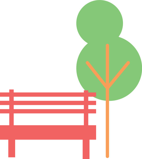 树木植物森林与公园椅子图片下载