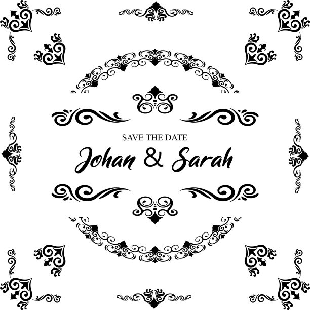 经典的装饰框架复古边框图片下载