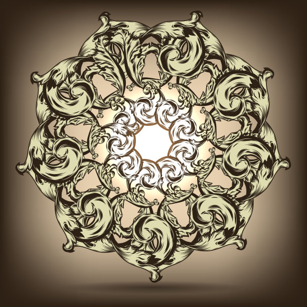 曼荼罗。漂亮的复古圆形图案。手绘抽象背景。装饰图片下载