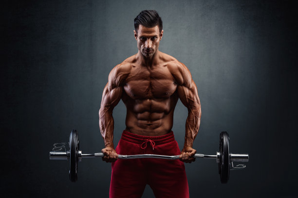 肌肉男举重锻炼图片下载