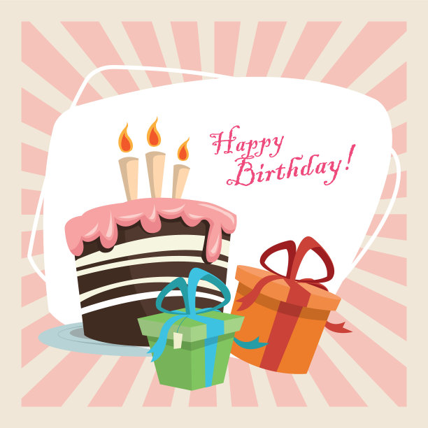 生日庆祝会甜蜜蛋糕伴快乐图片下载