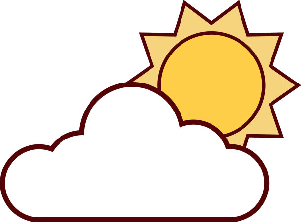 可爱的夏日阳光和云彩图片下载