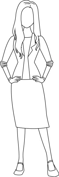 年轻女商人图标平面设计图片下载