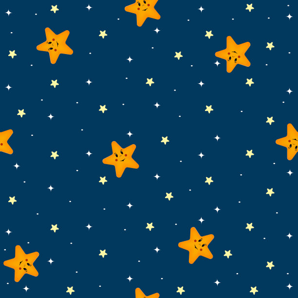 图案与星星在深蓝色的背景，矢量插图，设计，纺织，印刷，背景图片下载