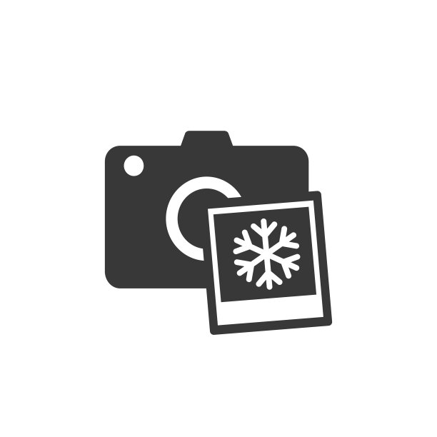 相机与冬天的雪花照片黑色和图片下载