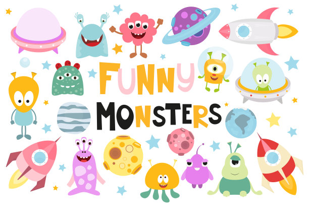 有趣的怪物空间集图片下载