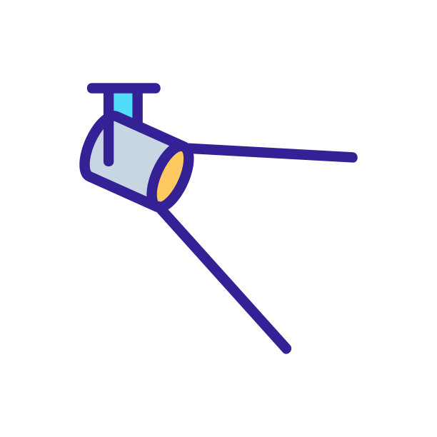 辐射光泛光灯图标矢量图片下载