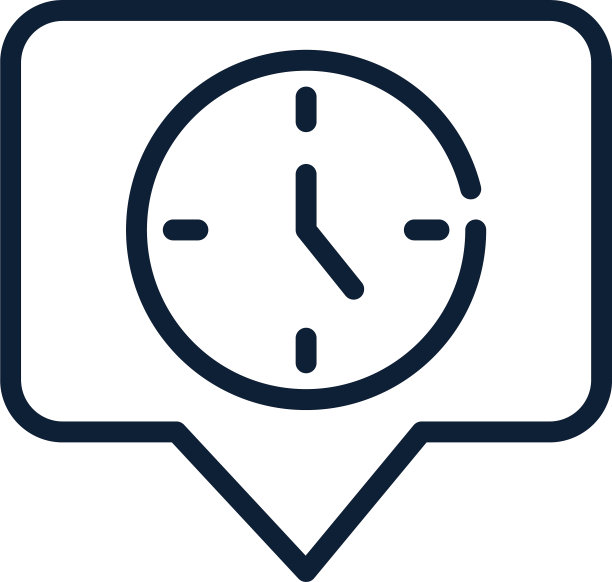 时间时钟思考语音气泡线性设计图片下载