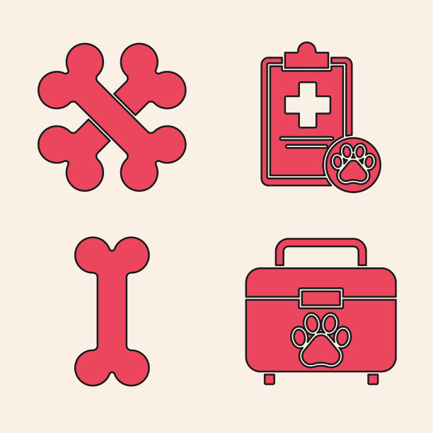 设置宠物急救箱交叉骨头剪贴板图片下载