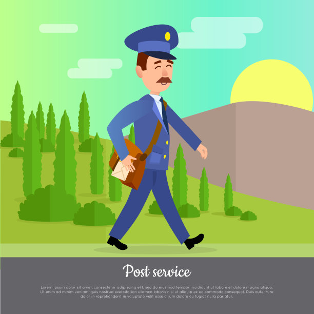 张贴服务网页横幅。全球交付的照片图片下载