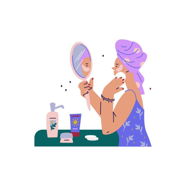 白色背景下的女性特写镜头图片下载