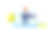 在线教育向量概念与自信的男性性格，笔记本电脑屏幕，书籍，室内植物和信息。图片下载
