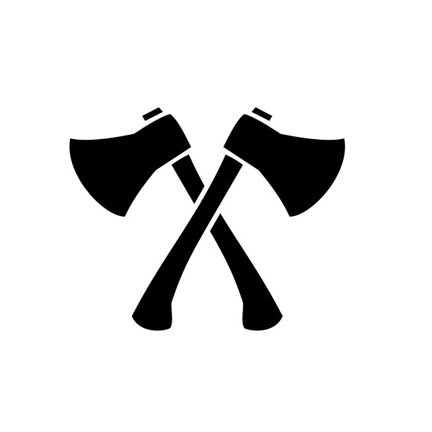 Axe图标平面矢量模板设计流行图片下载