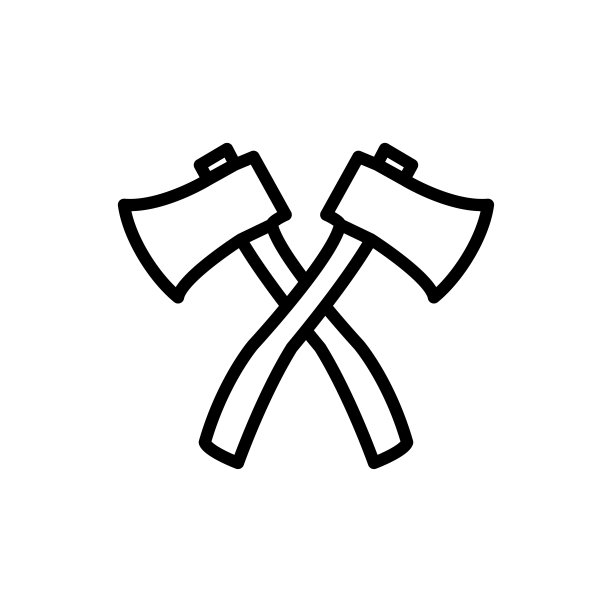 Axe图标平面矢量模板设计流行图片下载