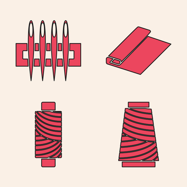 将缝纫线固定在线轴上，以便缝纫图片下载