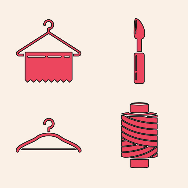 将缝纫线固定在线轴衣架衣柜上图片下载