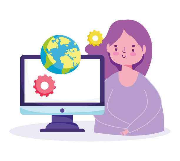 在线教育，女生计算机世界课程图片下载