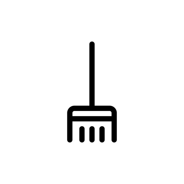 扫帚图标平面矢量模板设计流行图片下载