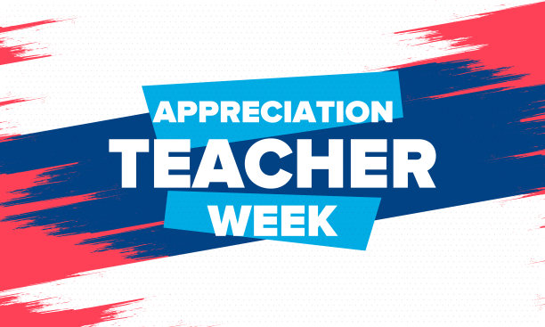 美国教师感恩周。每年五月庆祝。向辛勤工作教育孩子的老师致敬。学校和教育。学生的学习概念。矢量图图片下载