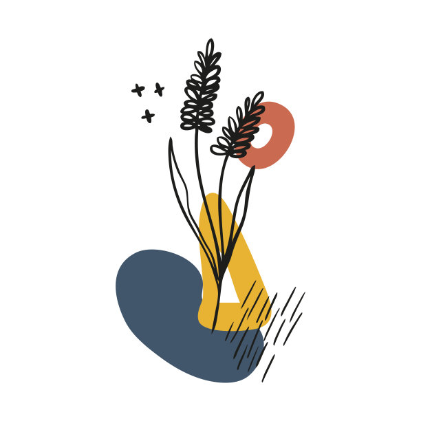 抽象花卉艺术矢量叶背景。手绘的叶子图片下载