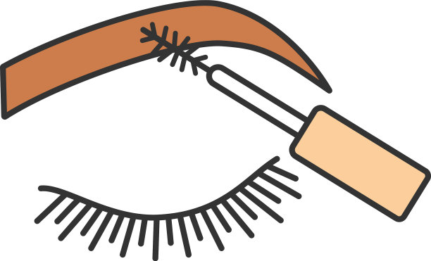 眉毛和睫毛膏颜色的图标图片下载