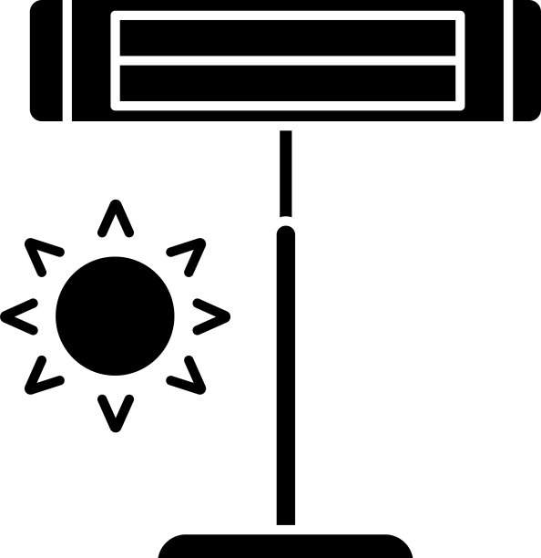 红外加热器字形图标图片下载