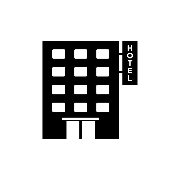 酒店图标平面矢量模板设计流行图片下载
