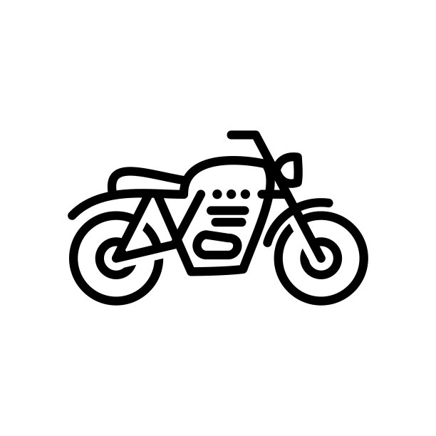 摩托车图标平面矢量模板设计流行图片下载