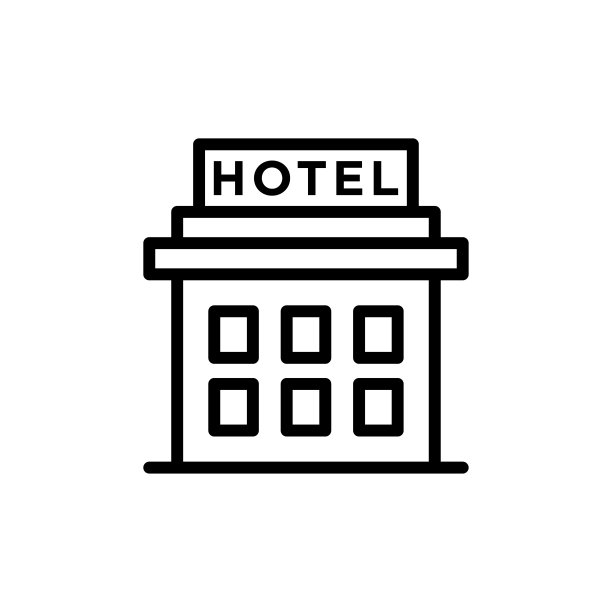 酒店图标平面矢量模板设计流行图片下载