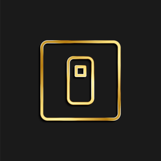 开关，开关的金色图标。金色矢量图图片下载