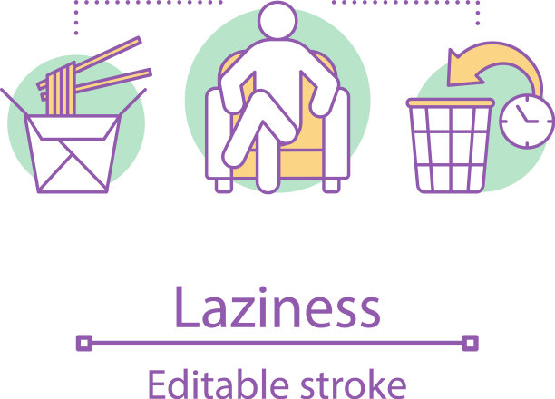懒惰概念图标图片下载